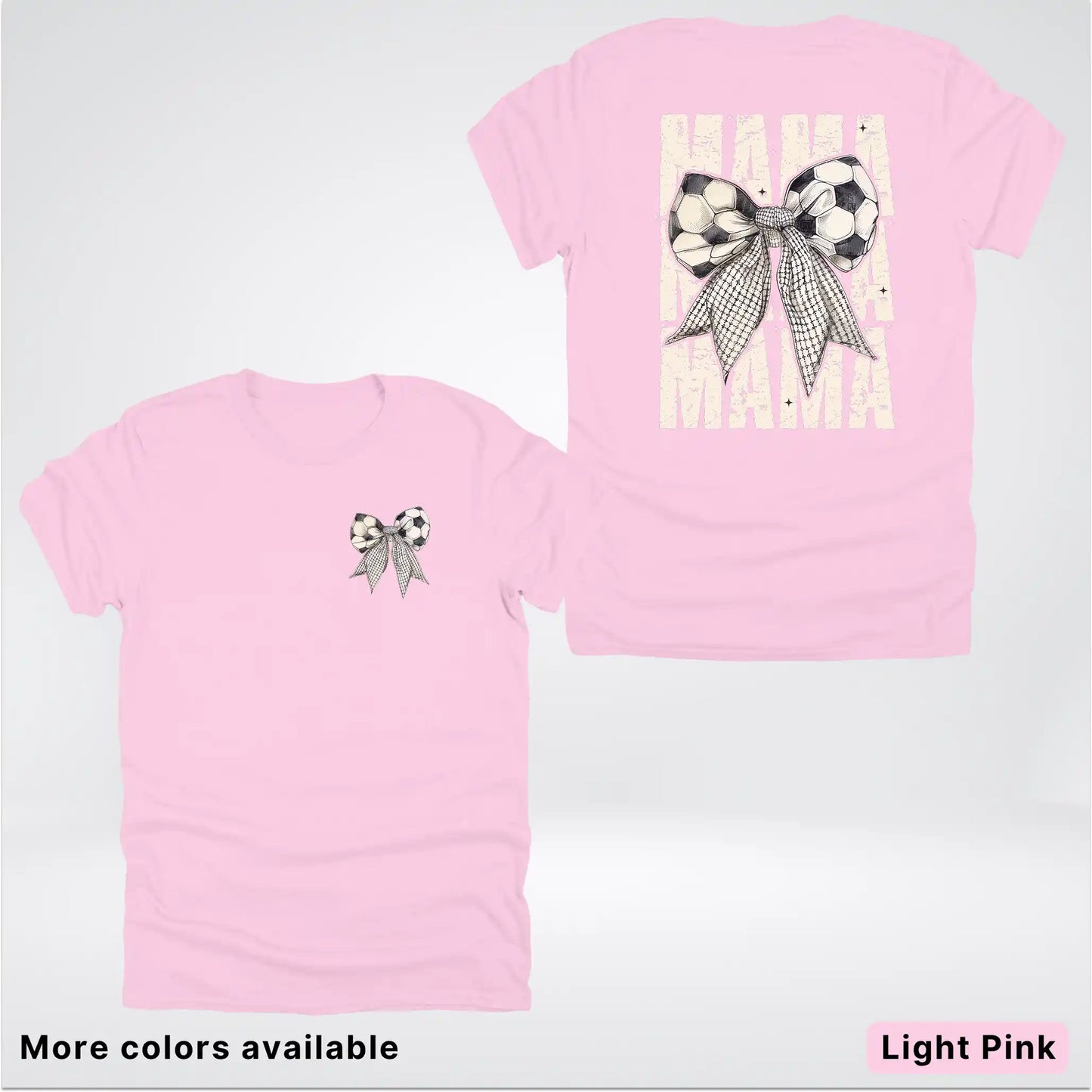 Soccer Mama Bow Coquette Graphic T-Shirt