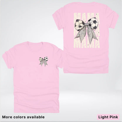 Soccer Mama Bow Coquette Graphic T-Shirt