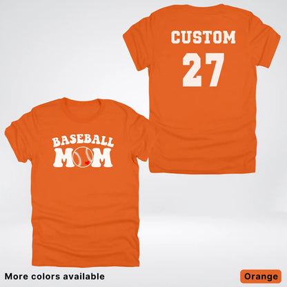 Custom Name & Number- Baseball Design 6 T-Shirt