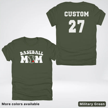 Custom Name & Number- Baseball Design 6 T-Shirt