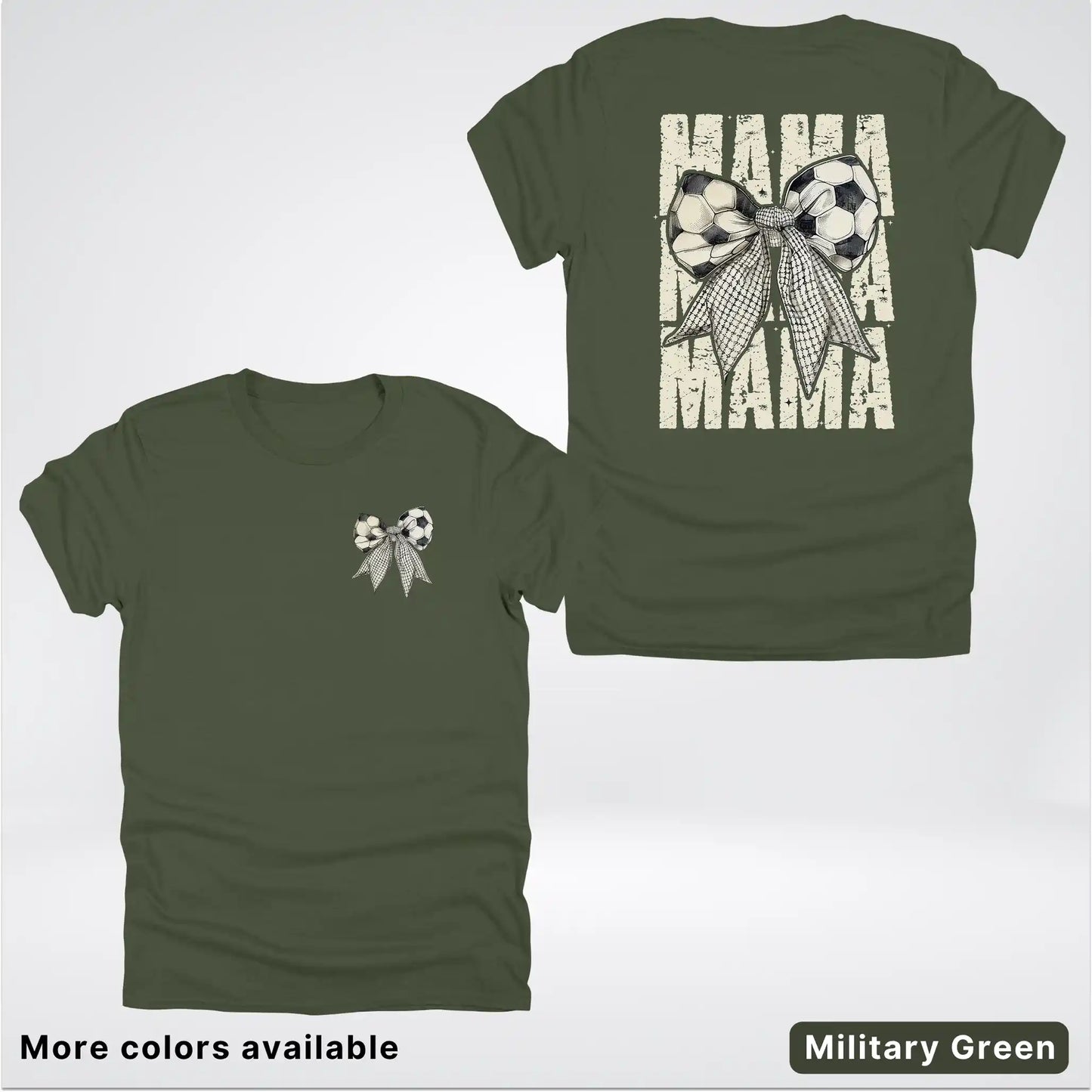 Soccer Mama Bow Coquette Graphic T-Shirt