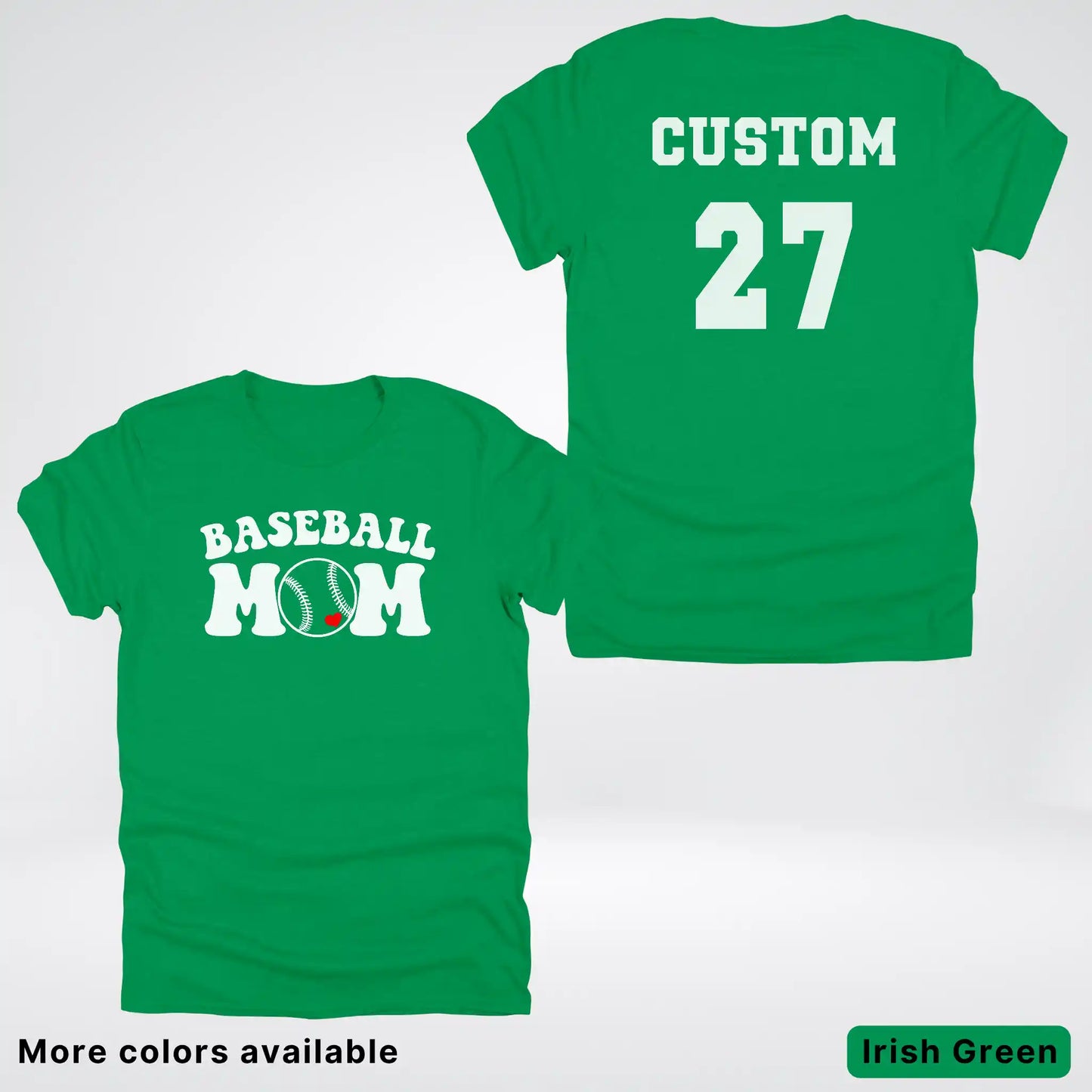 Custom Name & Number- Baseball Design 6 T-Shirt