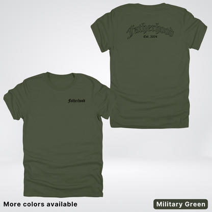 Custom Year Old English Fatherhood - Black Design – Father’s Day T-Shirt