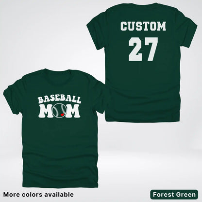 Custom Name & Number- Baseball Design 6 T-Shirt