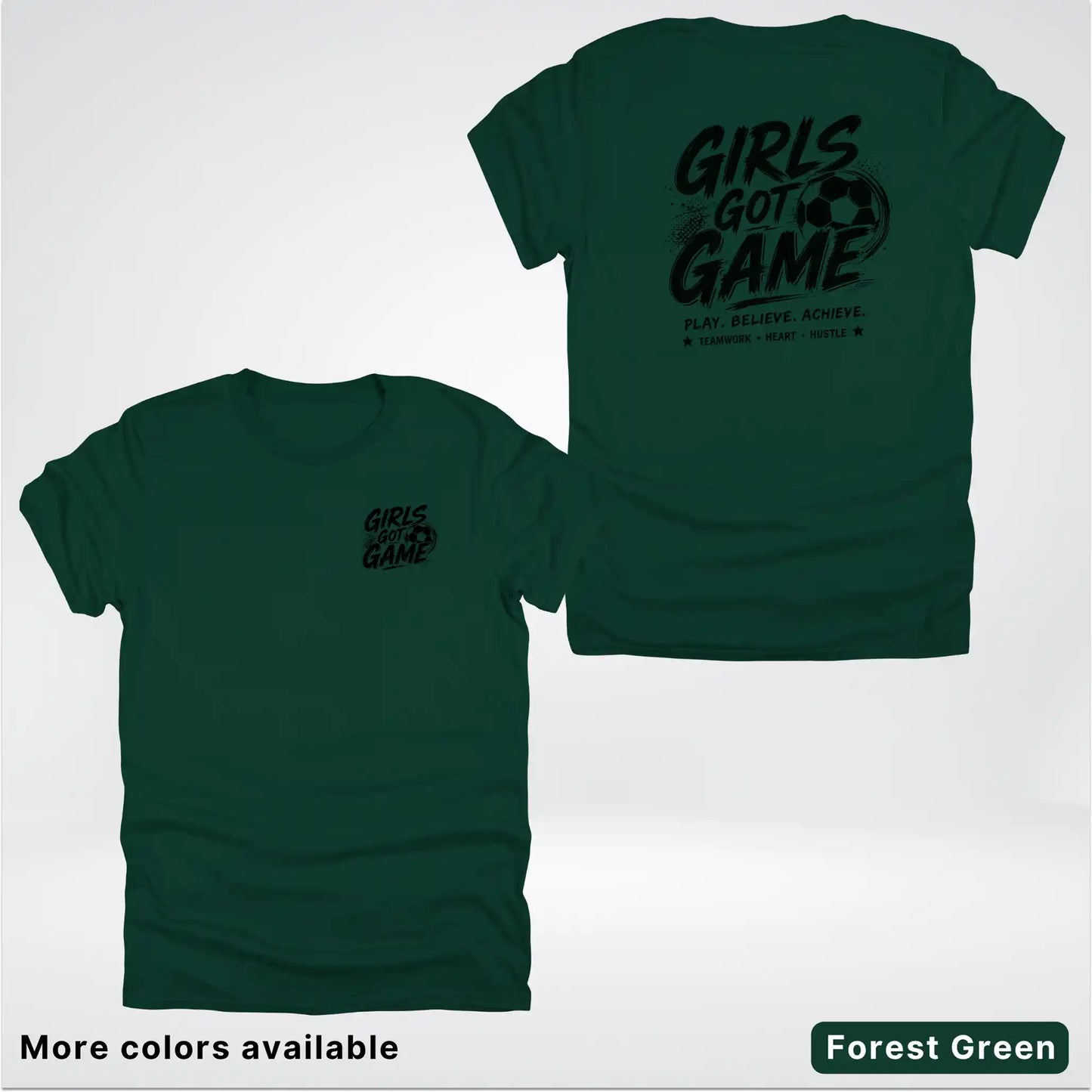 Girls Got Game - Black Design - Soccer T-Shirt