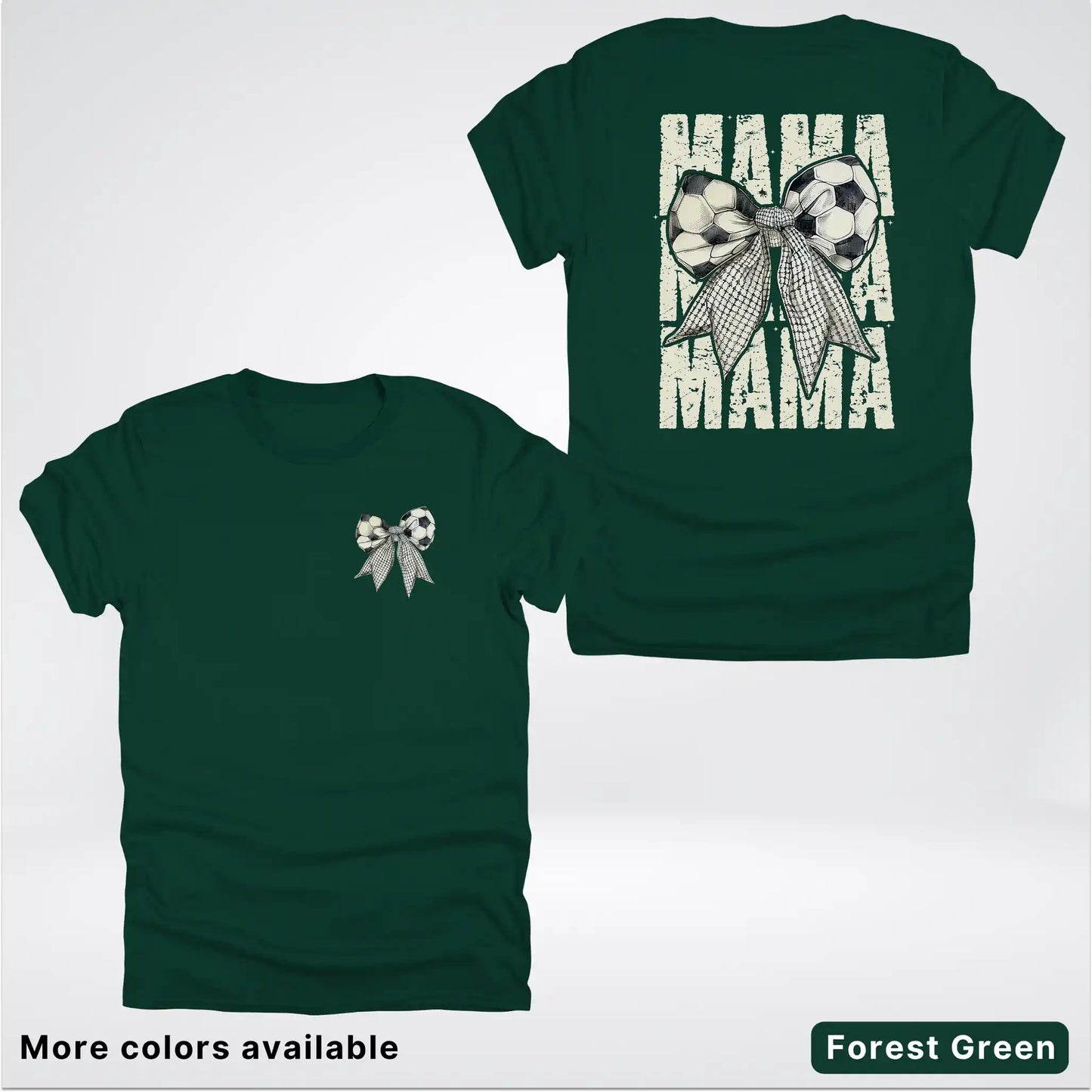 Soccer Mama Bow Coquette Graphic T-Shirt