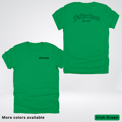 Custom Year Old English Fatherhood - Black Design – Father’s Day T-Shirt