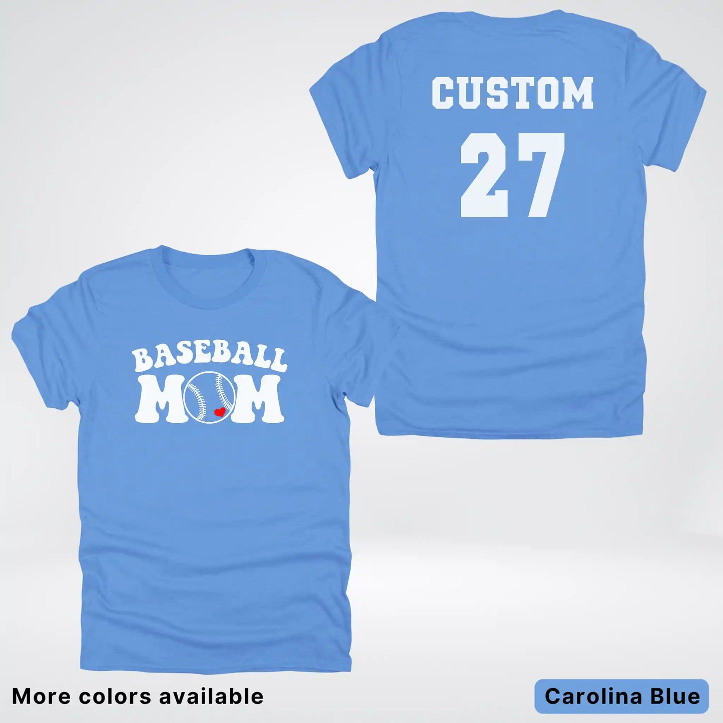 Custom Name & Number- Baseball Design 6 T-Shirt
