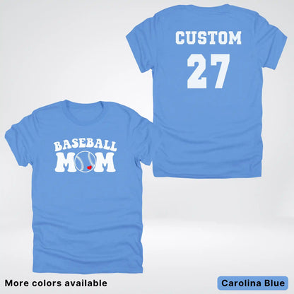 Custom Name & Number- Baseball Design 6 T-Shirt