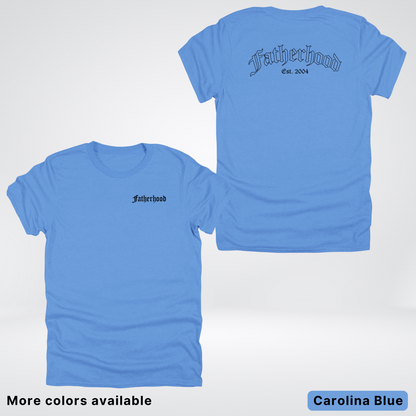 Custom Year Old English Fatherhood - Black Design – Father’s Day T-Shirt
