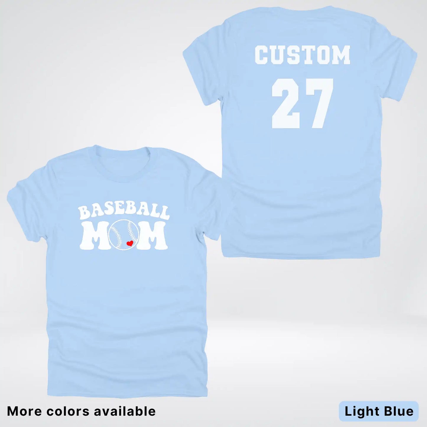 Custom Name & Number- Baseball Design 6 T-Shirt