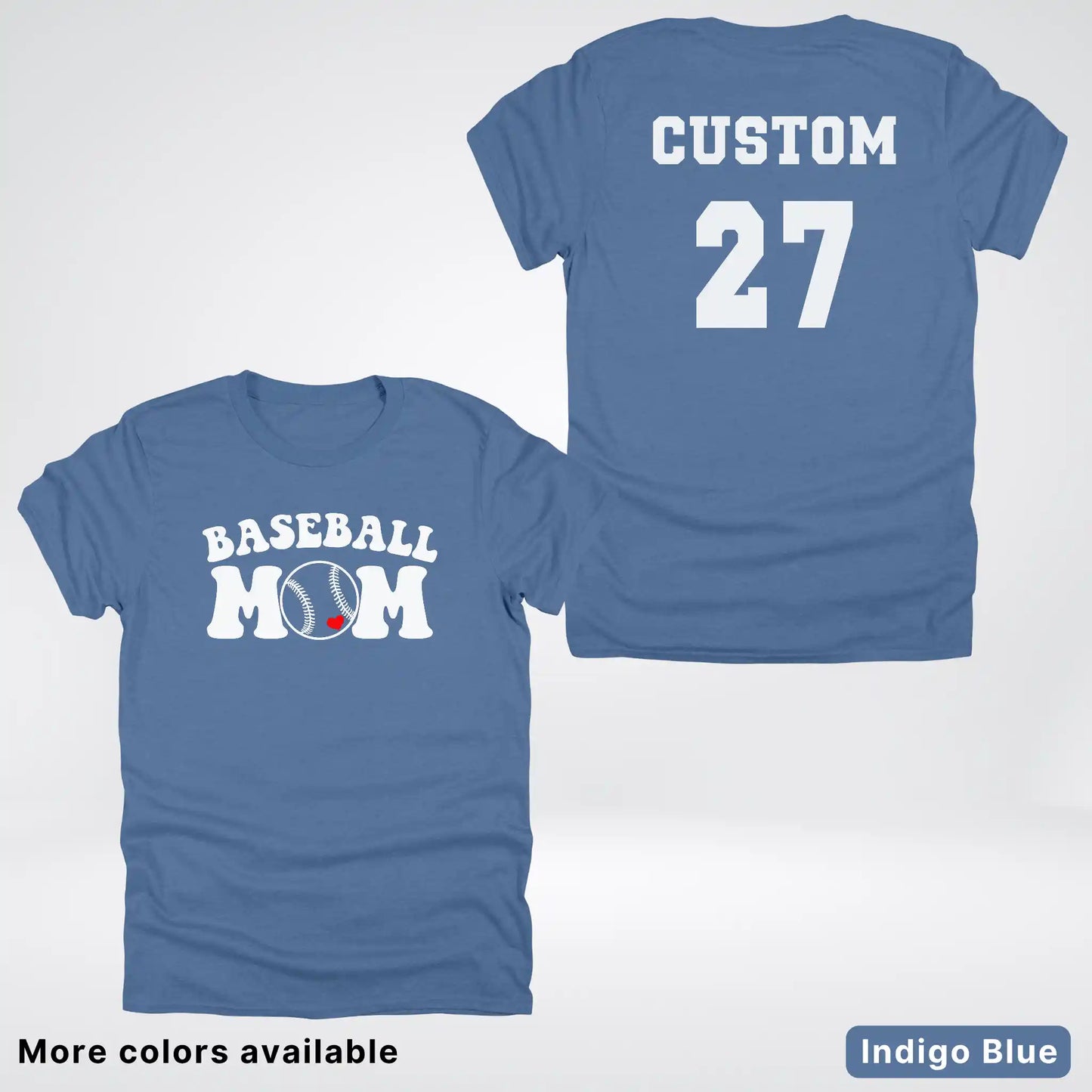 Custom Name & Number- Baseball Design 6 T-Shirt