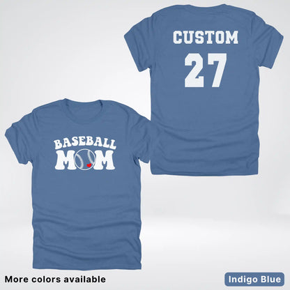 Custom Name & Number- Baseball Design 6 T-Shirt