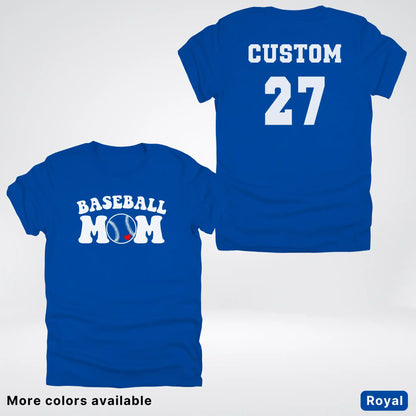 Custom Name & Number- Baseball Design 6 T-Shirt