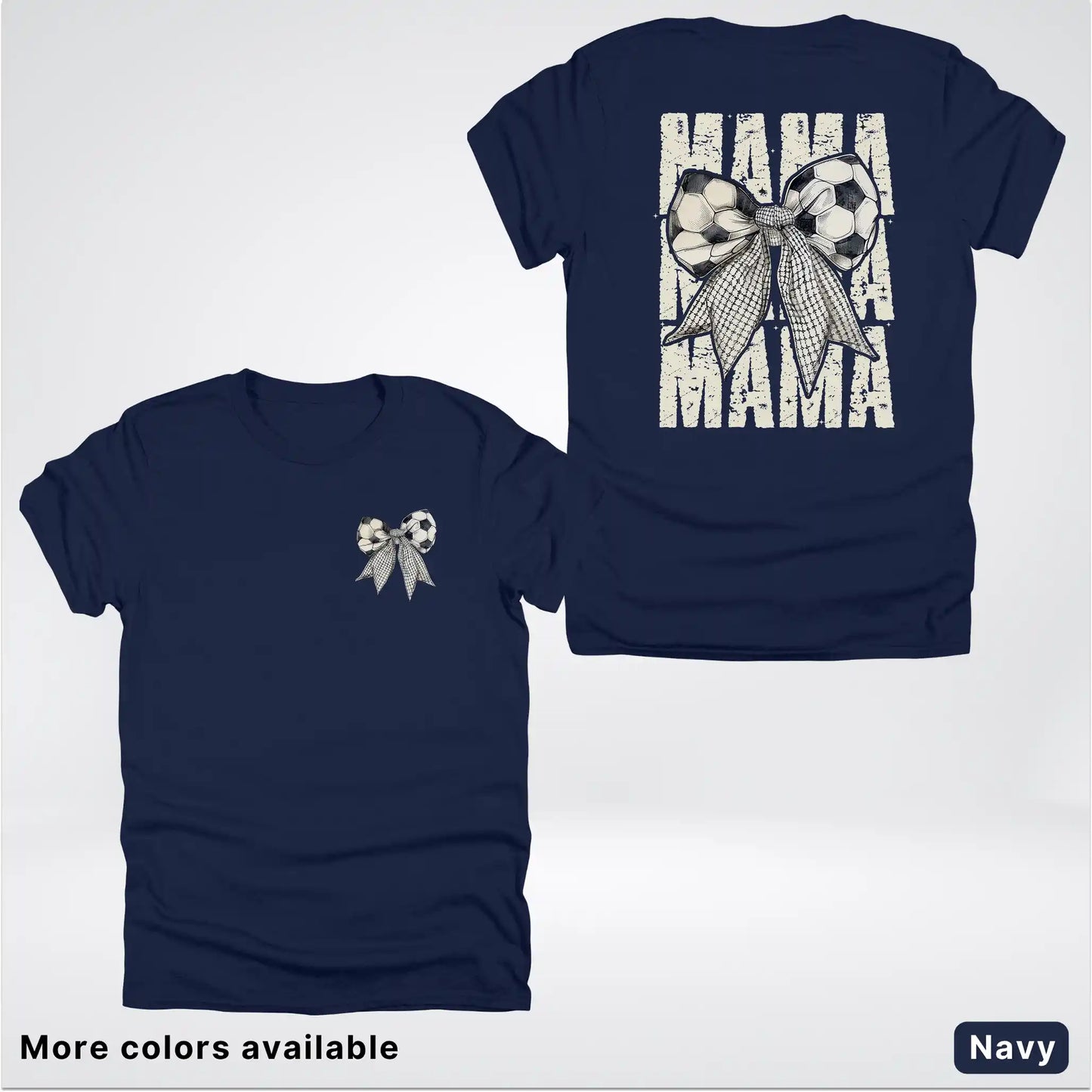 Soccer Mama Bow Coquette Graphic T-Shirt