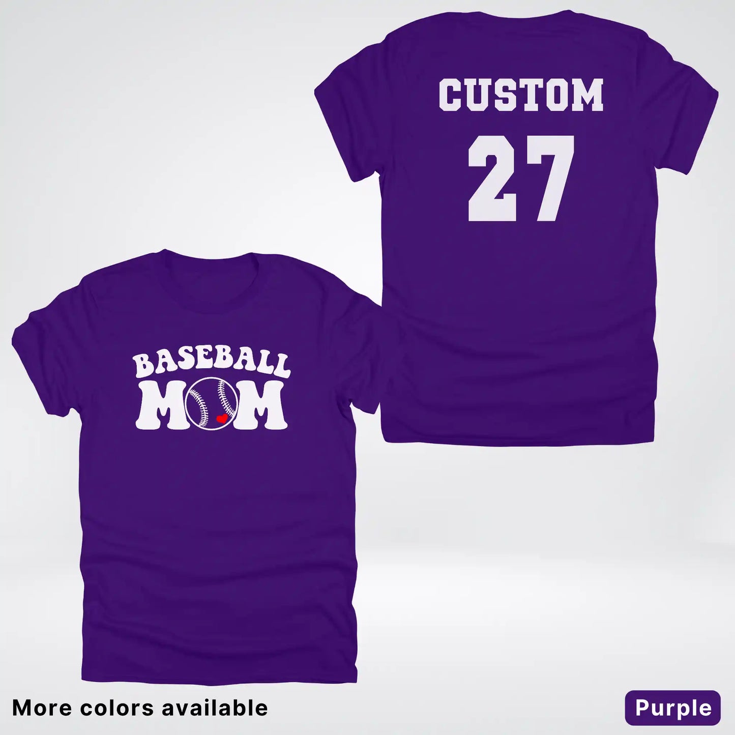 Custom Name & Number- Baseball Design 6 T-Shirt