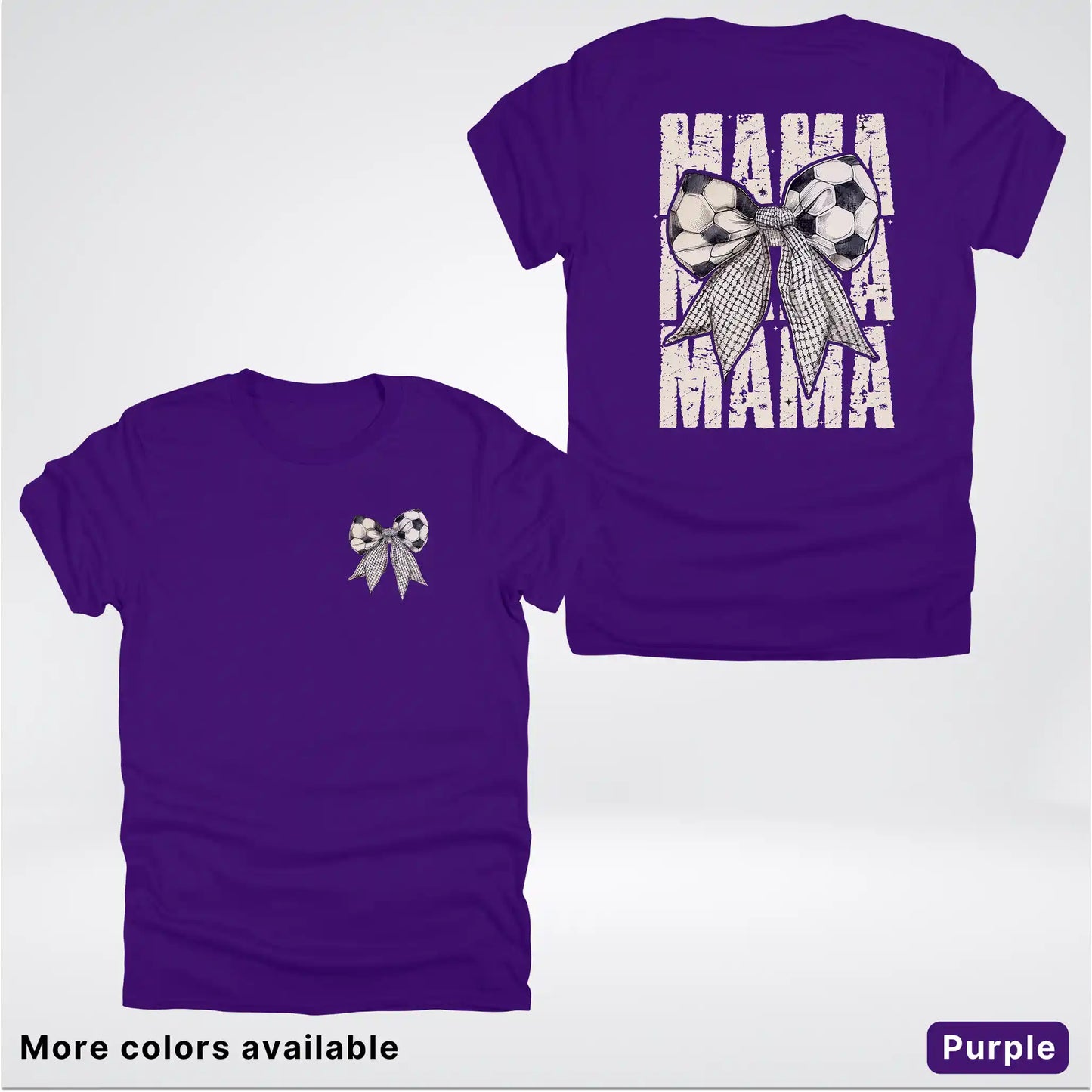 Soccer Mama Bow Coquette Graphic T-Shirt