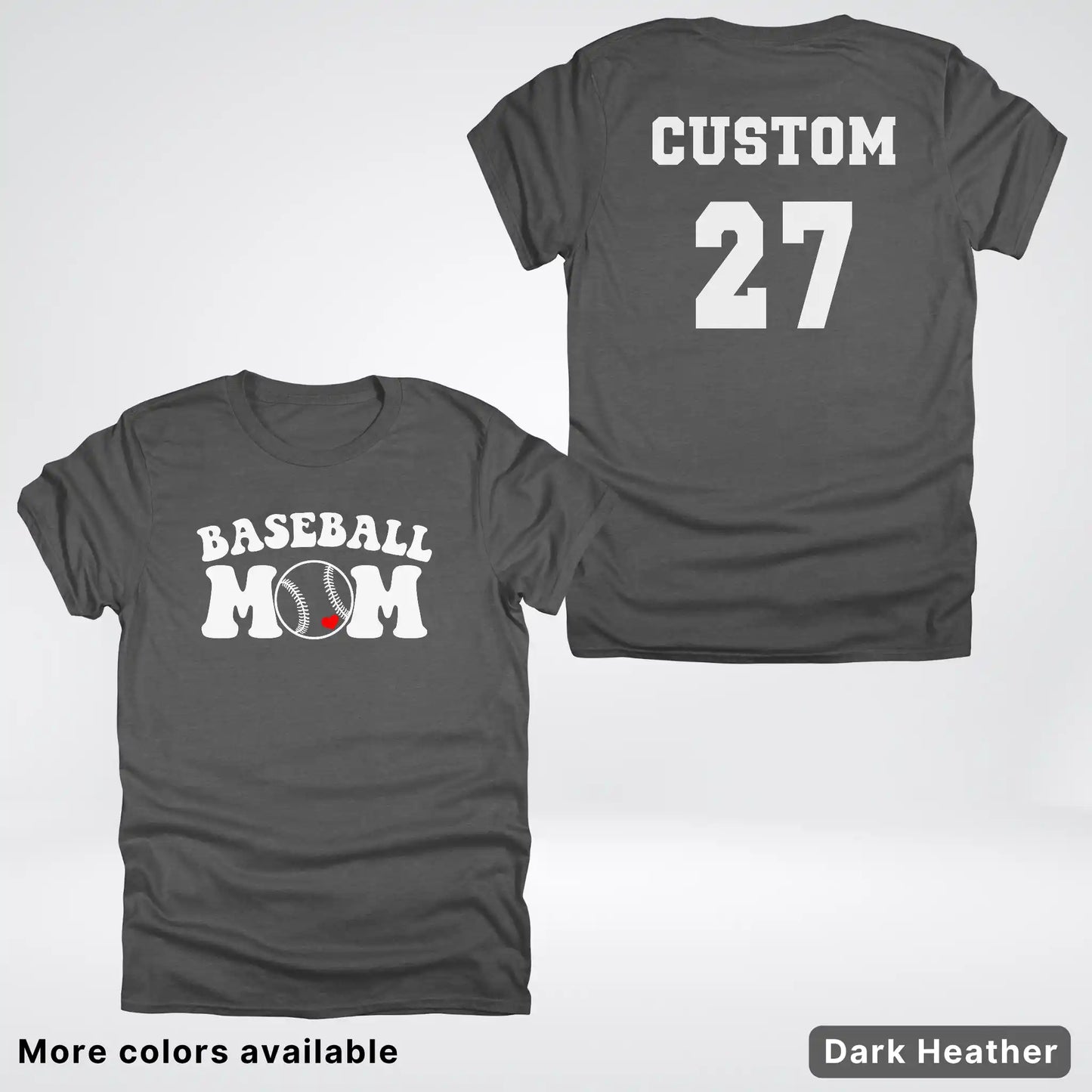 Custom Name & Number- Baseball Design 6 T-Shirt