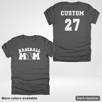 Custom Name & Number- Baseball Design 6 T-Shirt