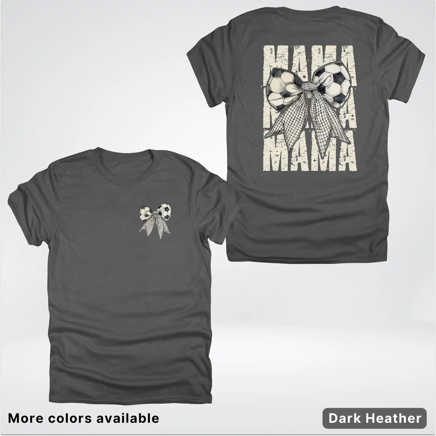 Soccer Mama Bow Coquette Graphic T-Shirt