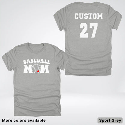 Custom Name & Number- Baseball Design 6 T-Shirt