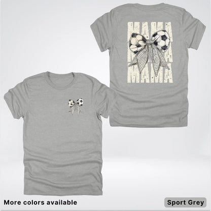 Soccer Mama Bow Coquette Graphic T-Shirt