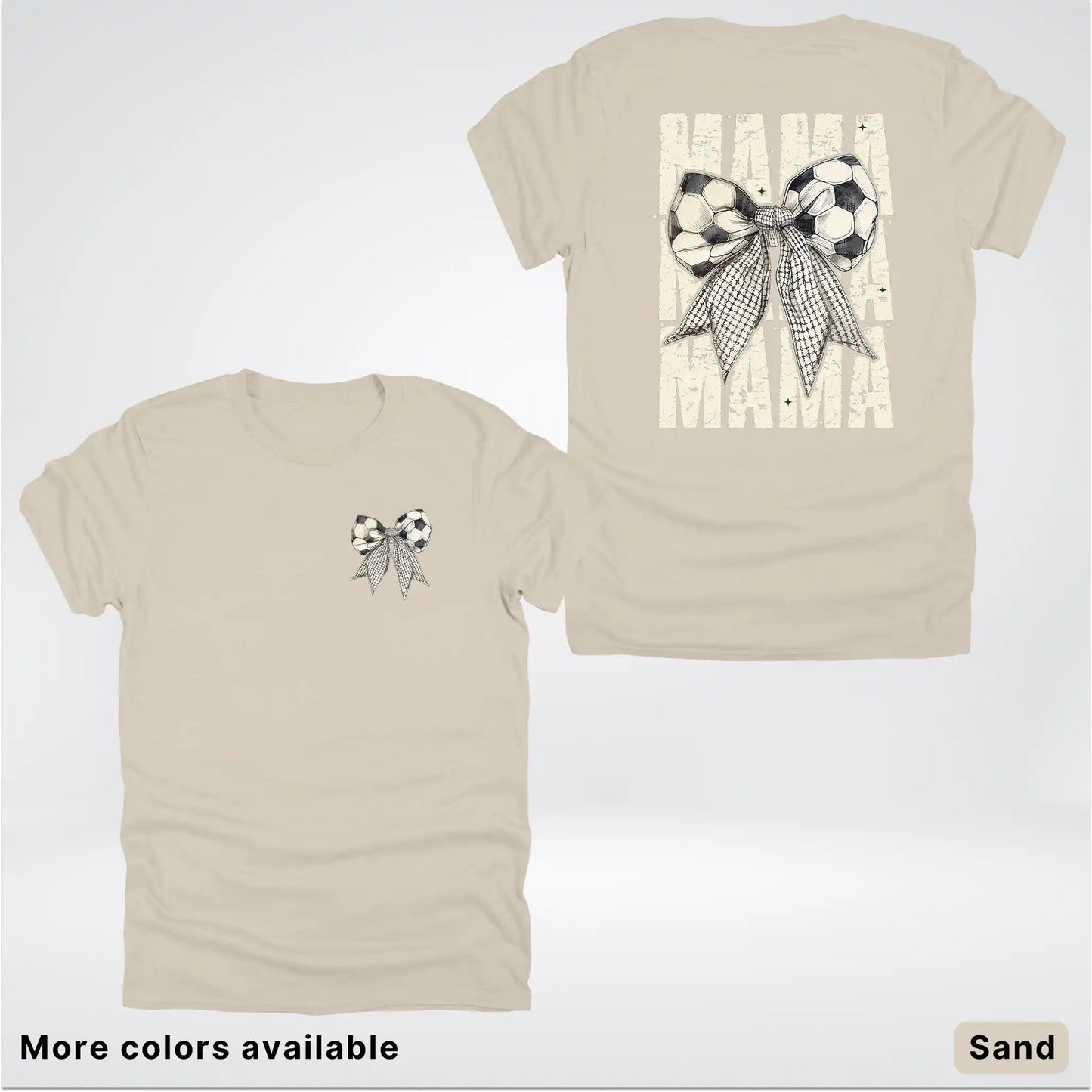 Soccer Mama Bow Coquette Graphic T-Shirt