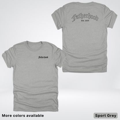 Custom Year Old English Fatherhood - Black Design – Father’s Day T-Shirt