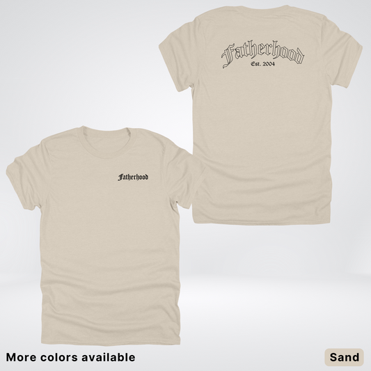 Custom Year Old English Fatherhood - Black Design – Father’s Day T-Shirt
