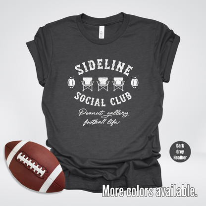 Sideline Social Club Peanut Gallery Football Life White Design 02 T-Shirt