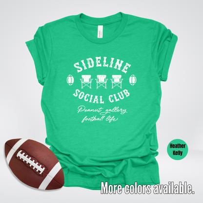 Sideline Social Club Peanut Gallery Football Life White Design 02 T-Shirt