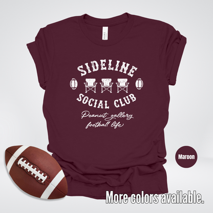 Sideline Social Club Peanut Gallery Football Life White Design 02 T-Shirt