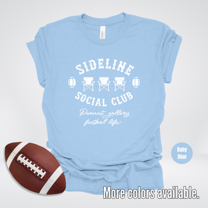 Sideline Social Club Peanut Gallery Football Life White Design 02 T-Shirt
