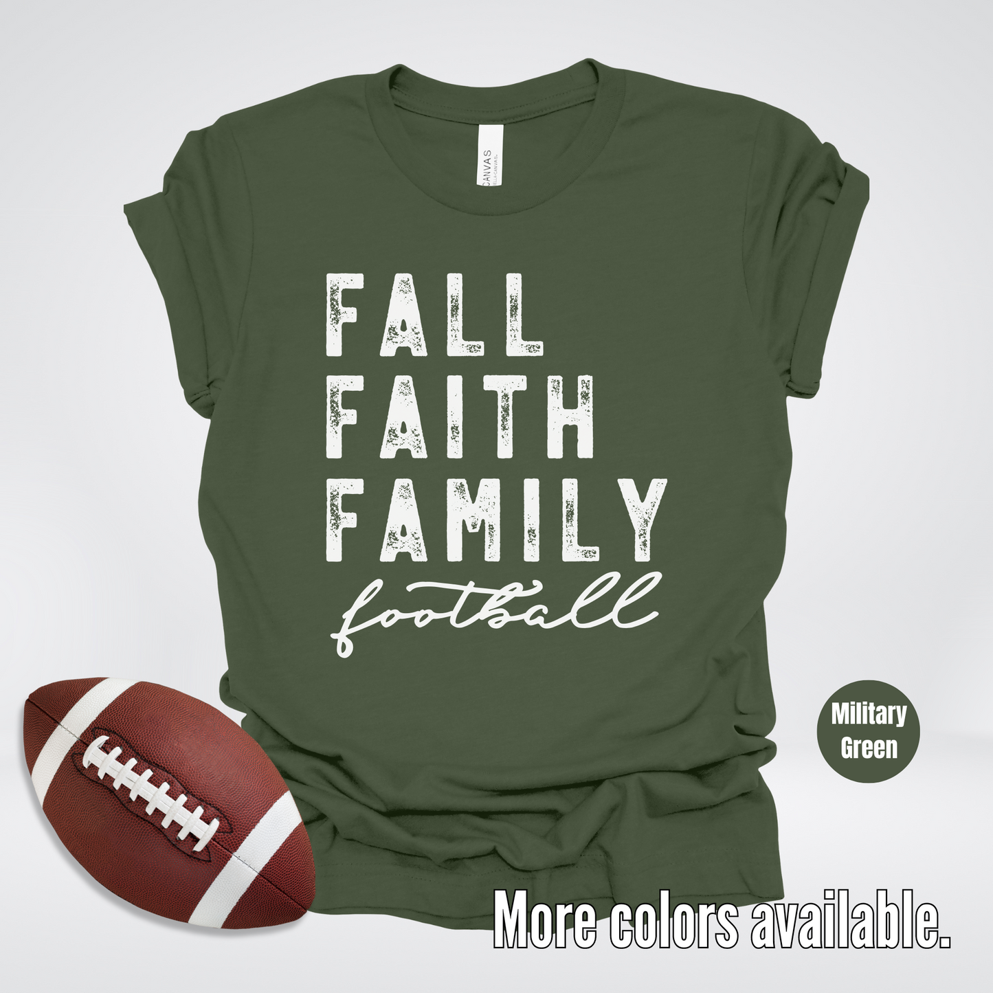 Fall Faith Family Football T-Shirt