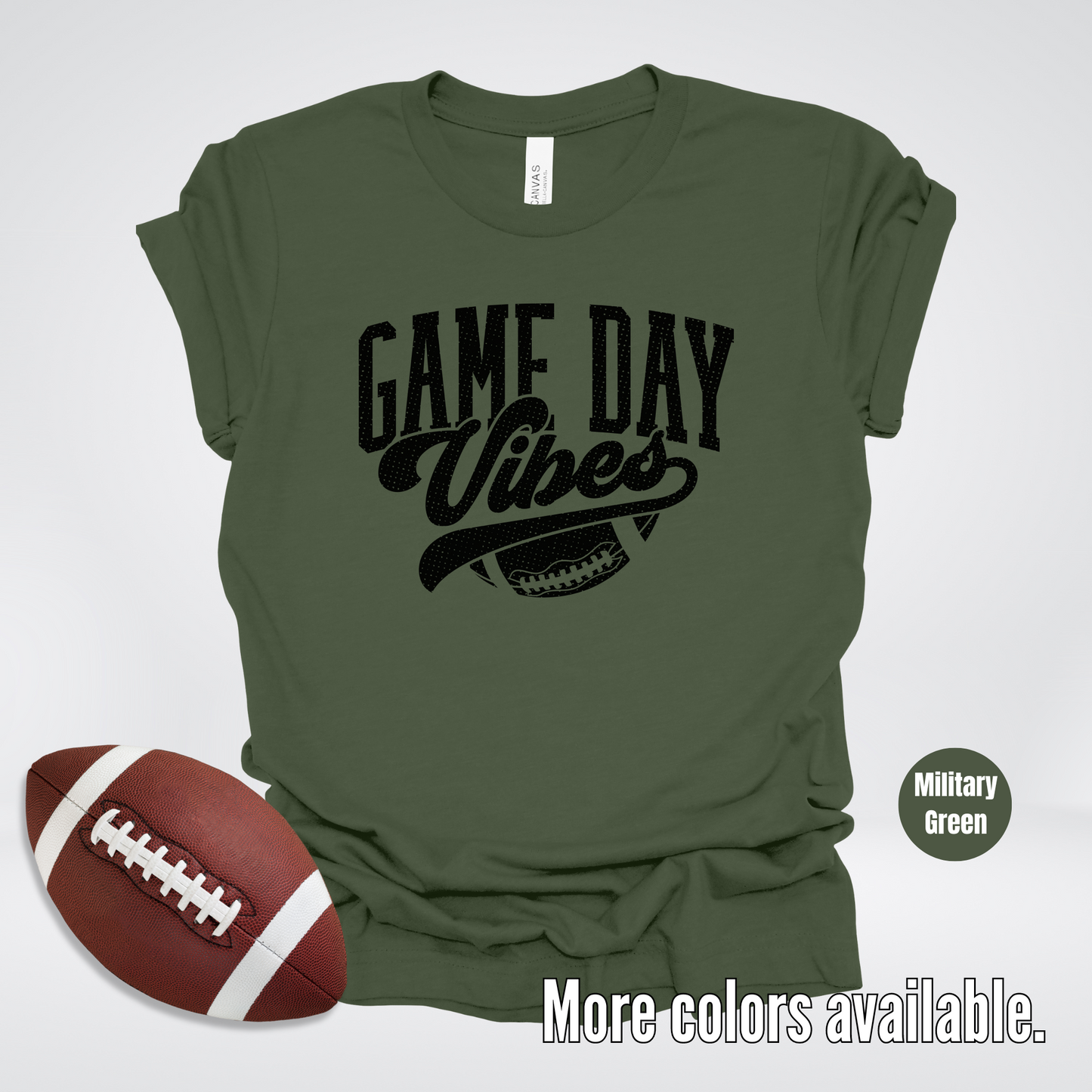 Game Day Vibes Black Design T-Shirt