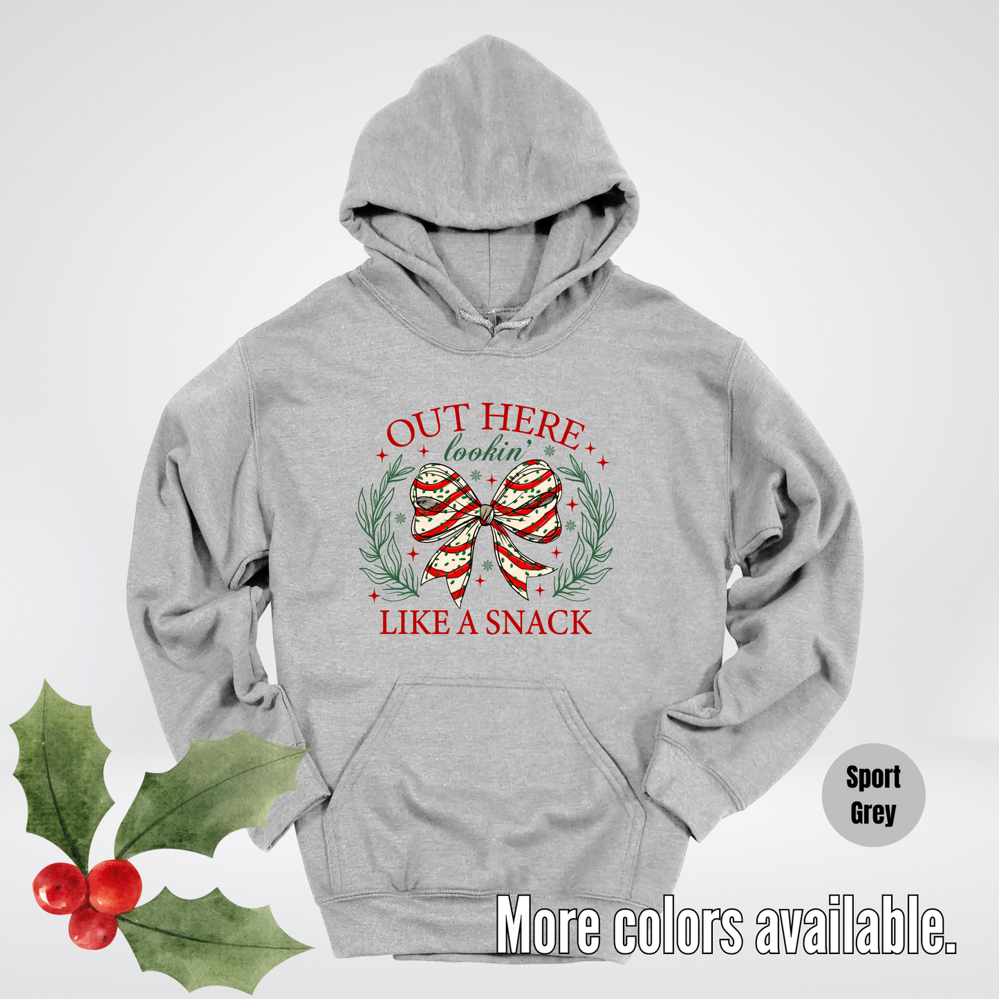 Out Here Lookin Like A Snack Coquette Christmas Hoodie