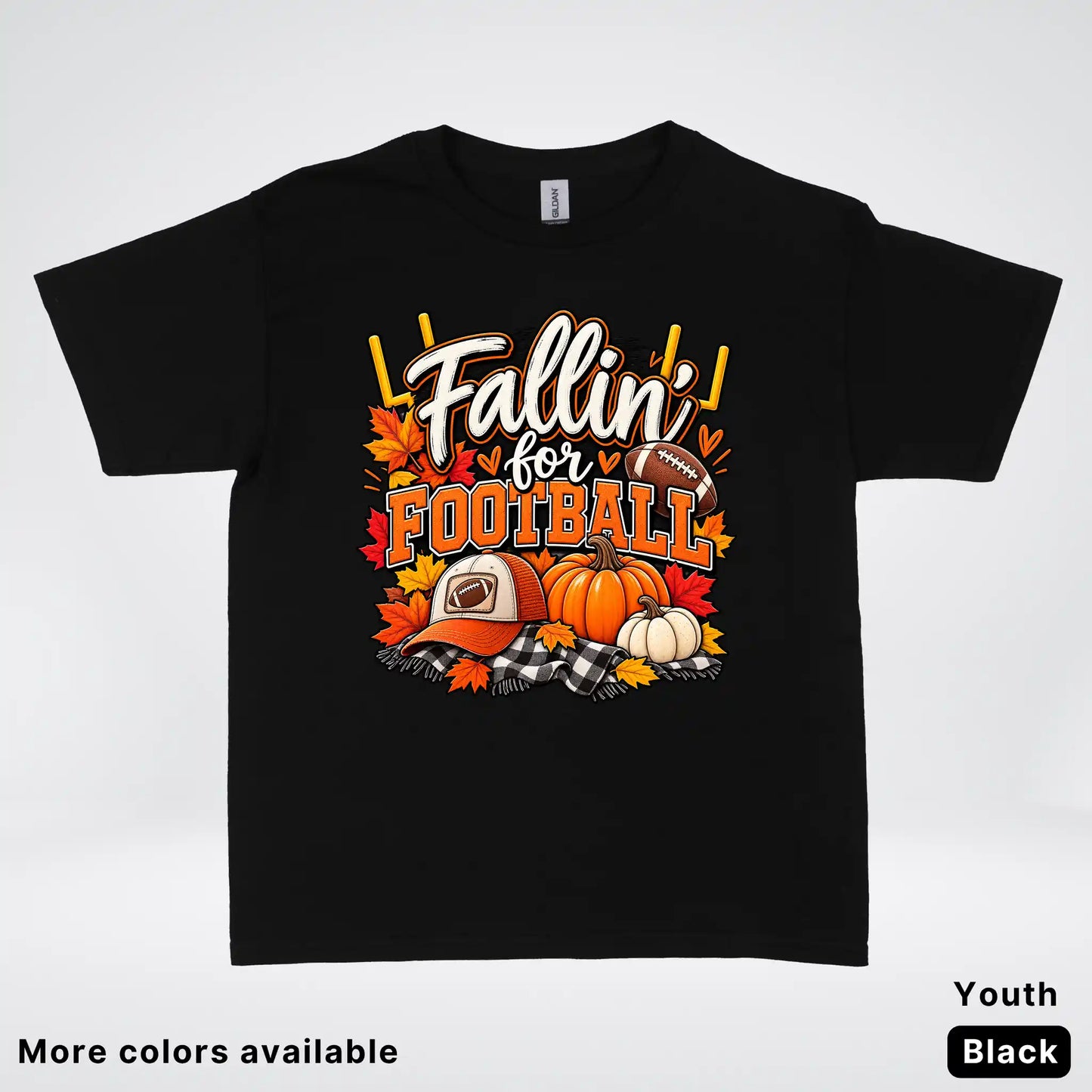 Fallin’ for Football – Pumpkin Season Game Day Youth T-Shirt