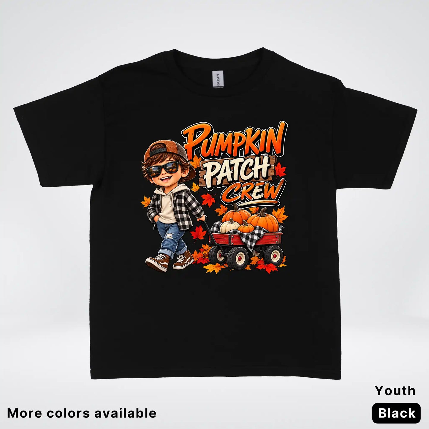 Pumpkin Patch Crew – Fall Harvest Adventure Youth T-Shirt