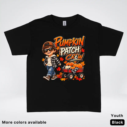Pumpkin Patch Crew – Fall Harvest Adventure Youth T-Shirt