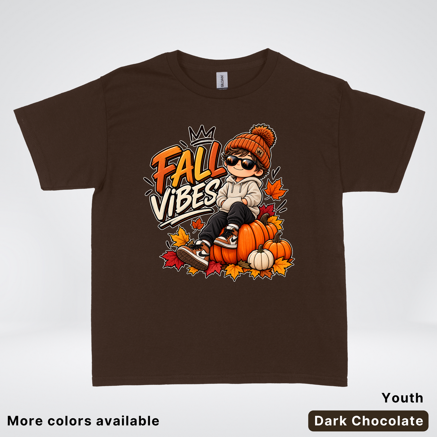 Fall Vibes – Cool Pumpkin Patch Autumn Youth T-Shirt