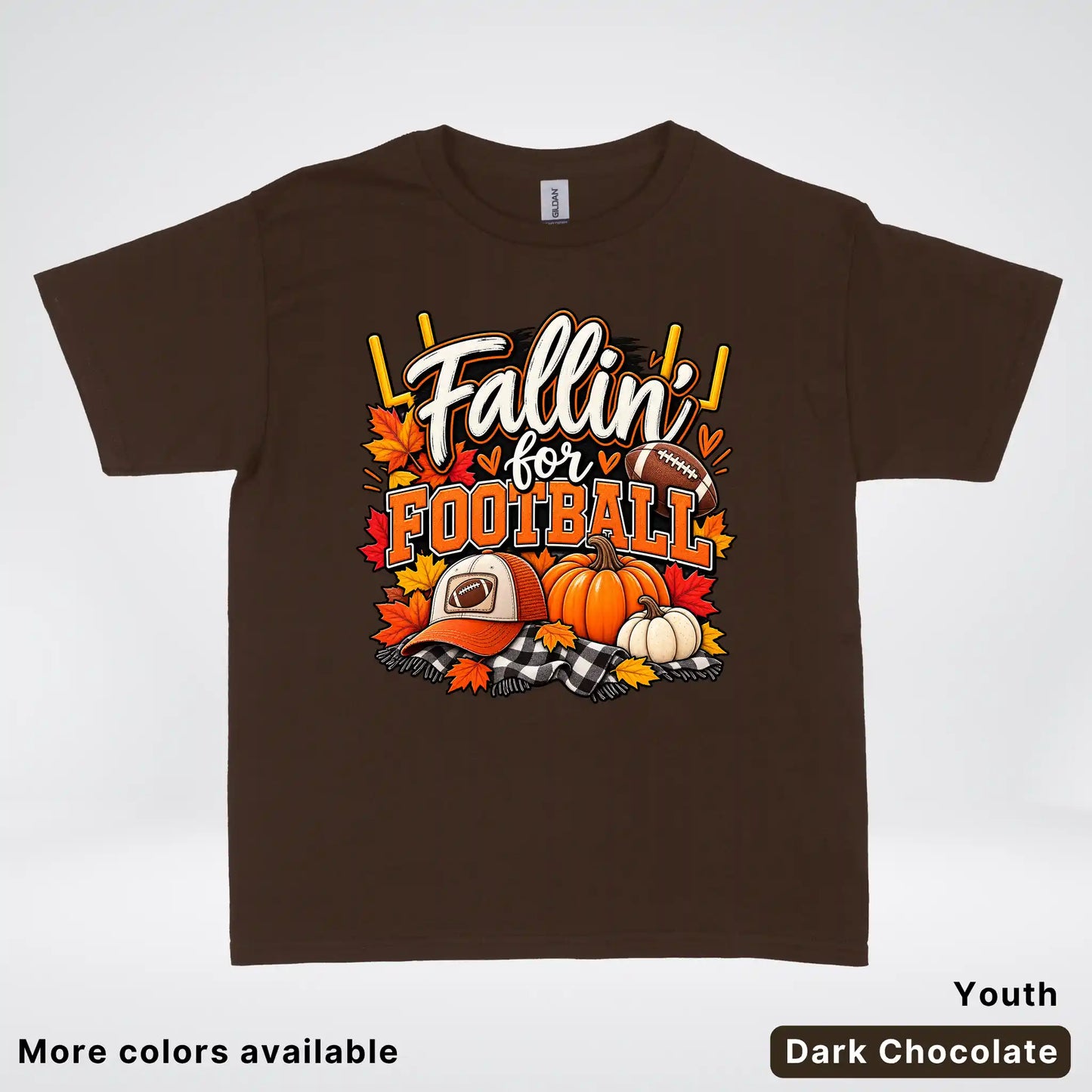 Fallin’ for Football – Pumpkin Season Game Day Youth T-Shirt