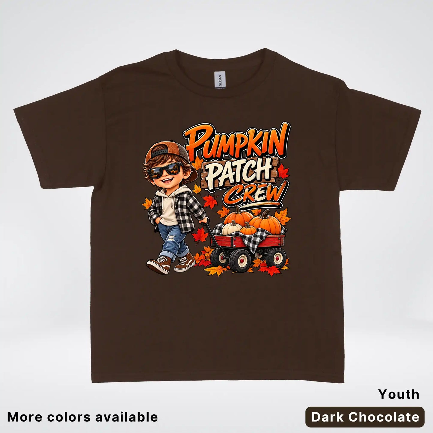 Pumpkin Patch Crew – Fall Harvest Adventure Youth T-Shirt