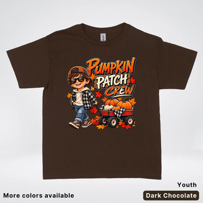 Pumpkin Patch Crew – Fall Harvest Adventure Youth T-Shirt