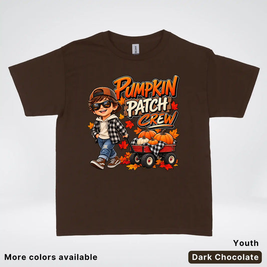 Pumpkin Patch Crew – Fall Harvest Adventure Youth T-Shirt