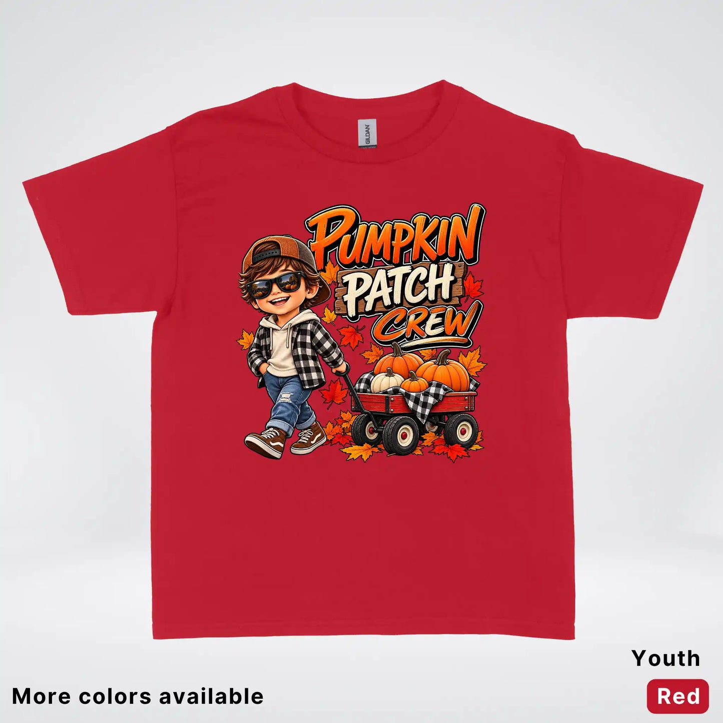 Pumpkin Patch Crew – Fall Harvest Adventure Youth T-Shirt