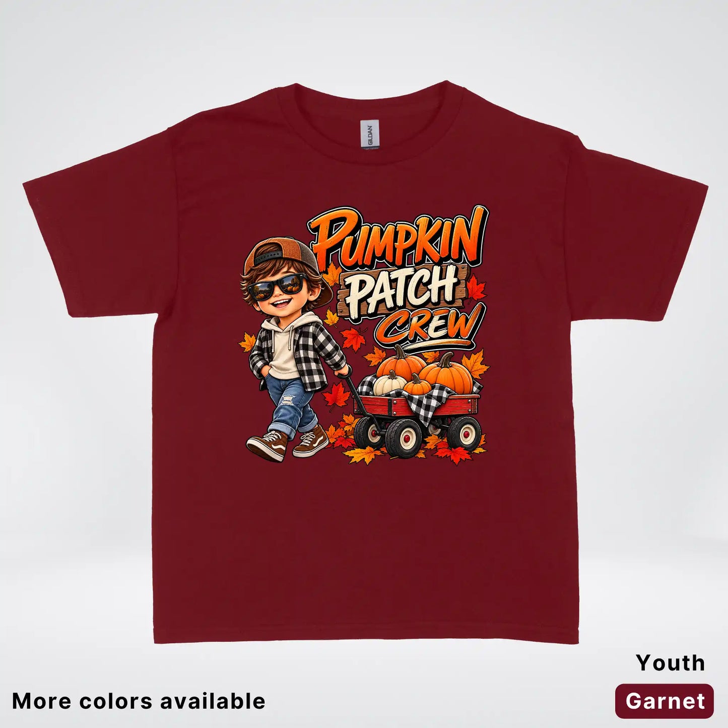 Pumpkin Patch Crew – Fall Harvest Adventure Youth T-Shirt