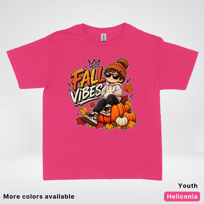 Fall Vibes – Cool Pumpkin Patch Autumn Youth T-Shirt