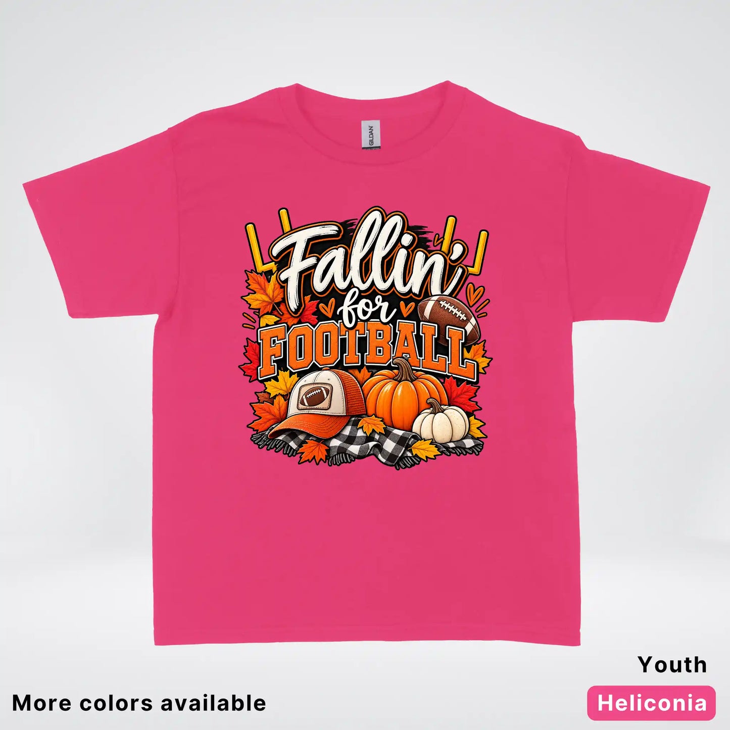 Fallin’ for Football – Pumpkin Season Game Day Youth T-Shirt