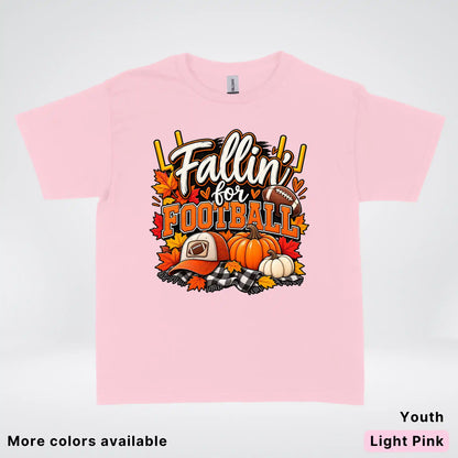 Fallin’ for Football – Pumpkin Season Game Day Youth T-Shirt