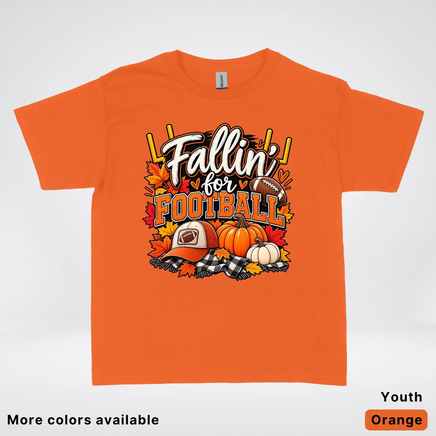 Fallin’ for Football – Pumpkin Season Game Day Youth T-Shirt